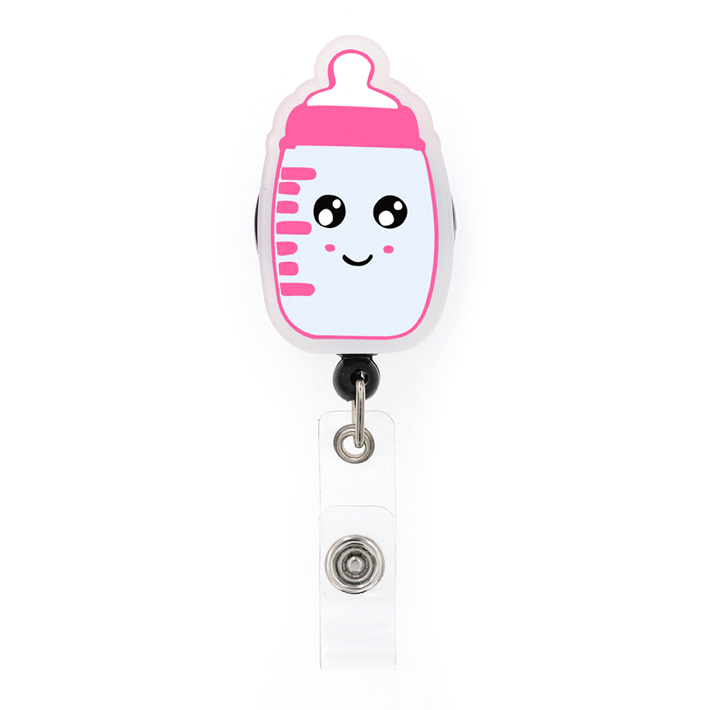 10 datorerFashion Key Rings Office Supply Cartoon Nursing Bottle Badge Holder for Healthcare Worker Accessories