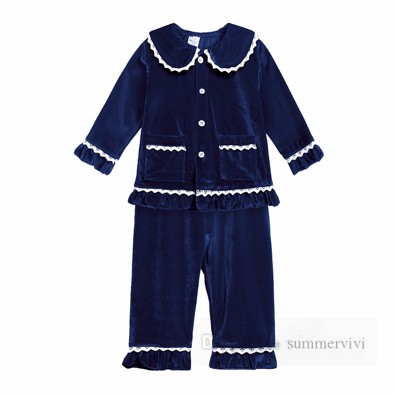 Noël Famille correspondant tenues filles garçons pleuche vêtements ensembles enfants revers simple boutonnage manches longues hauts avec pantalon 2 pièces Noël maman et moi pyjamas Z5296