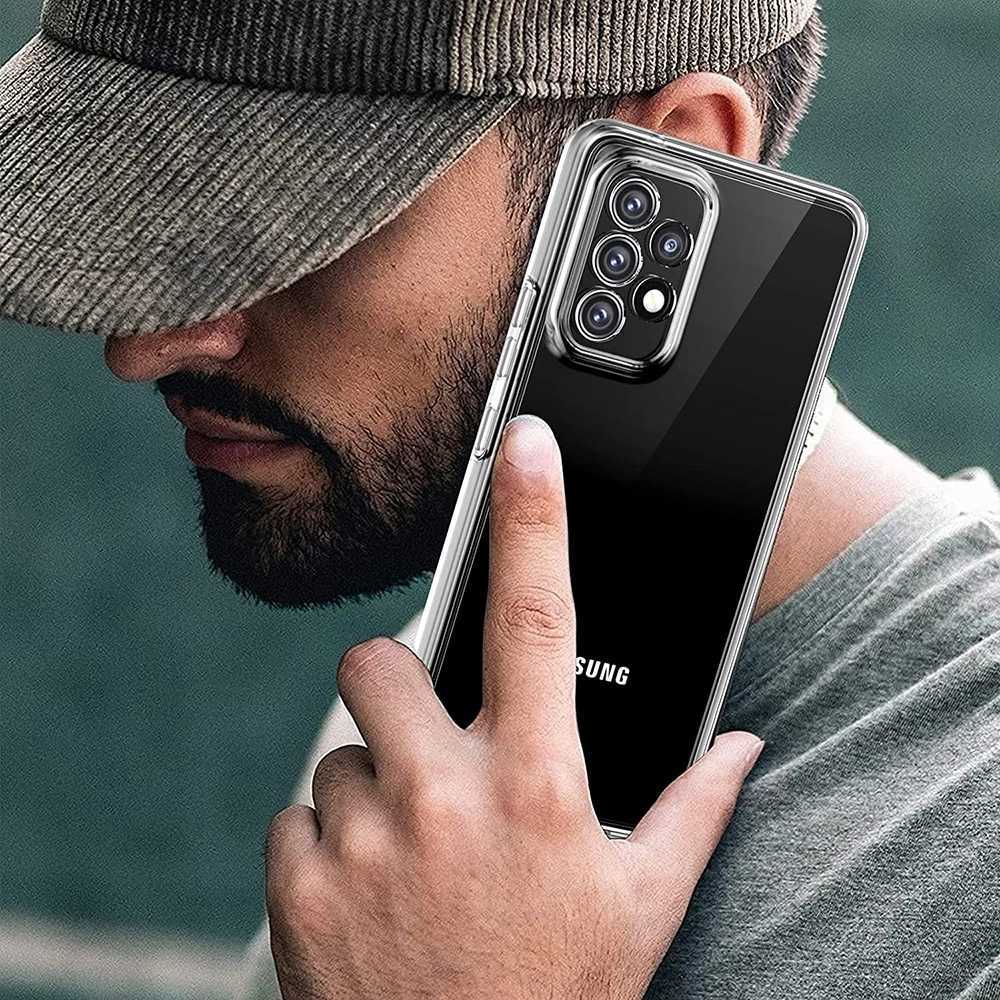 Силиконовый корпус с полной крышкой на 360 ° для Samsung Galaxy S23 S21 S222ultra A23 A73 A13 A52 A53 A33 A51 A71 A50 Clear Hybrid PC Hard Coque