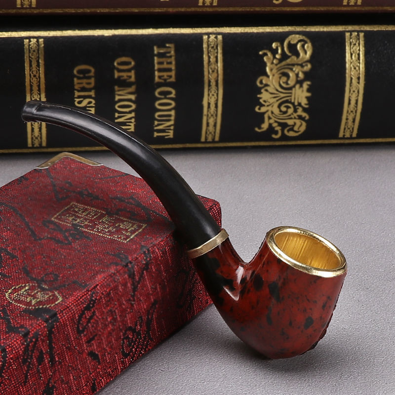 Pipe à fumer Mini One Breath Résine Portable Cuivre Pot Petit tuyau