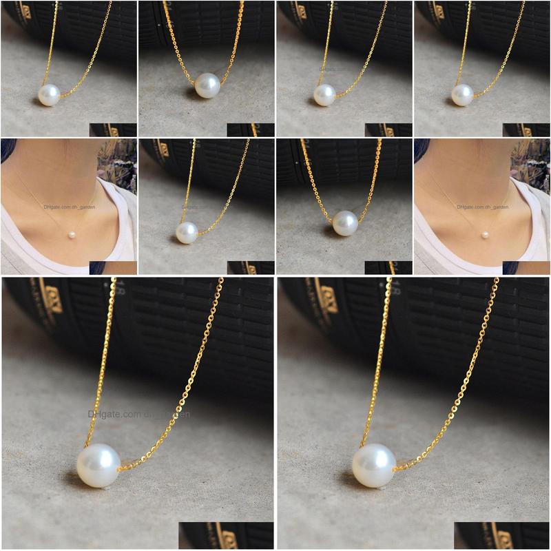 Pendant Necklaces Fashion Super Sweet Imitation Pearl Necklace Ball Droplets Pendants Necklaces Jewelry Accessories For Drop Dhgarden Oty7P