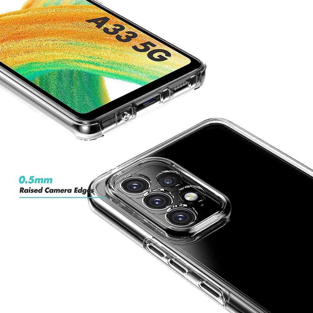 Силиконовый корпус с полной крышкой на 360 ° для Samsung Galaxy S23 S21 S222ultra A23 A73 A13 A52 A53 A33 A51 A71 A50 Clear Hybrid PC Hard Coque