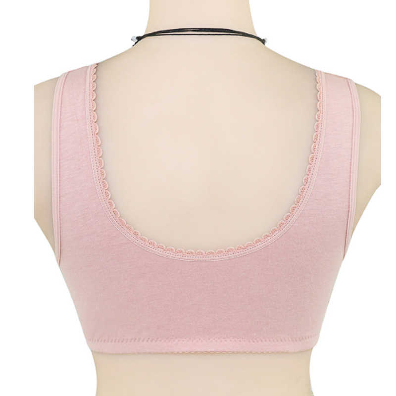 Sutiãs de sutiã de algodão de algodão frontal colete brassiere mole feminina íntima feminina sugestão plus size bras for women wide strap p230417