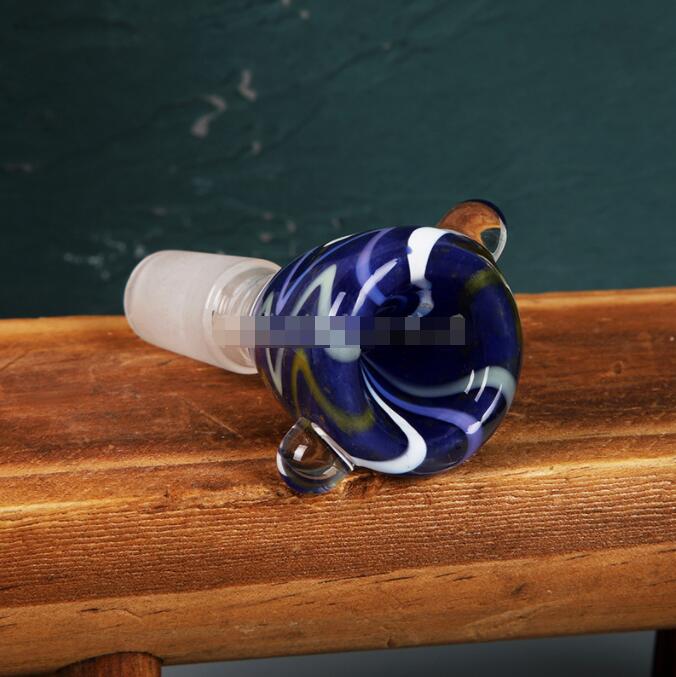 Neueste bunte Trichterglas Schüssel 4 Stile runde Farben Rauchwerkzeuge Zubehör Kräuter Trockenöl Brenner 14mm männlich für Shisha Bongs Bubbler