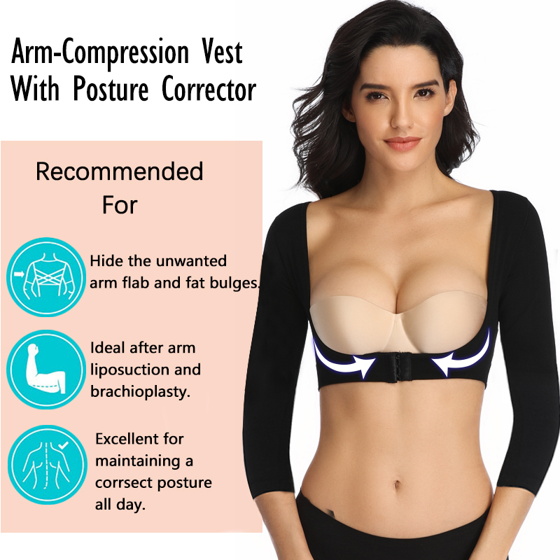 Överarmstolpe Slimmer Compression Sleeves Posture Corrector Tops Formewear for Women Slimming Vest