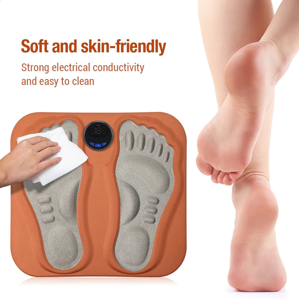 Soins des pieds TENS Microcourant 3D Masseur Pad Tapis d'accupression pliable Muscle Electroestimulador Physiothérapie Aide Relaxation 231118