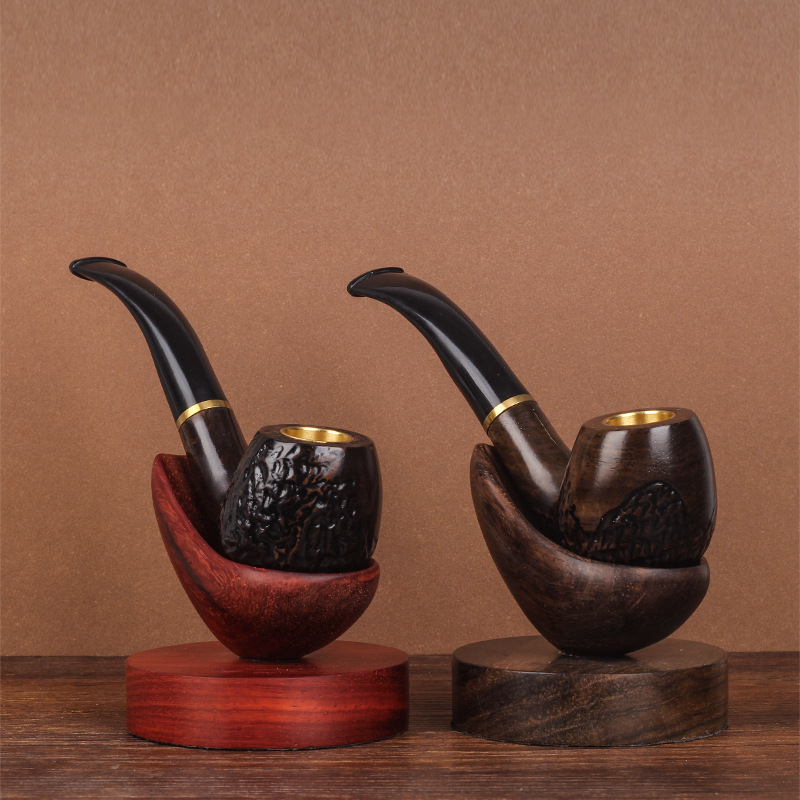 Smoking Pipe Black sandalwood pipe holder unit, red pear pipe holder base, display rack, pipe holder