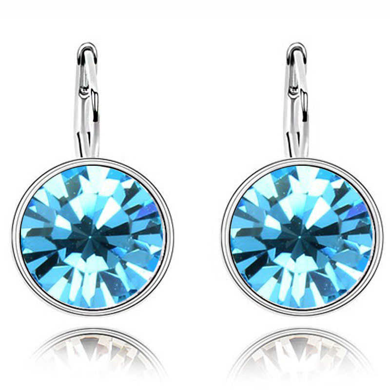 Malanda Brand Colorida Redonda Bella Crystal Pendientes para mujeres Cristales de Swarovski Pendientes de moda Joyería de boda Nuevo H1027 279V