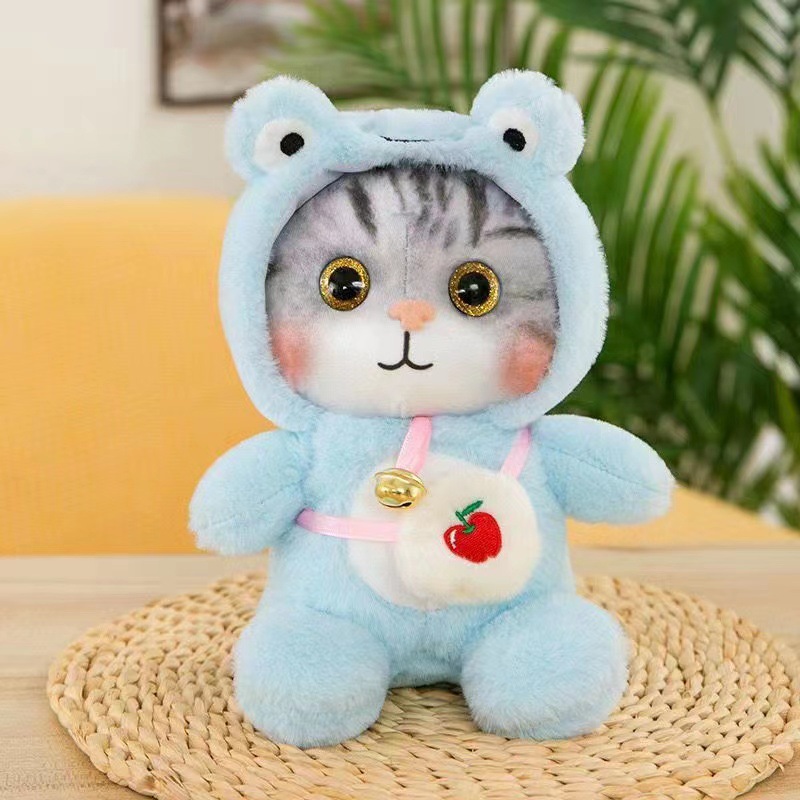 Simpatica bambola gatto cravatta cura gira gatto peluche 8 