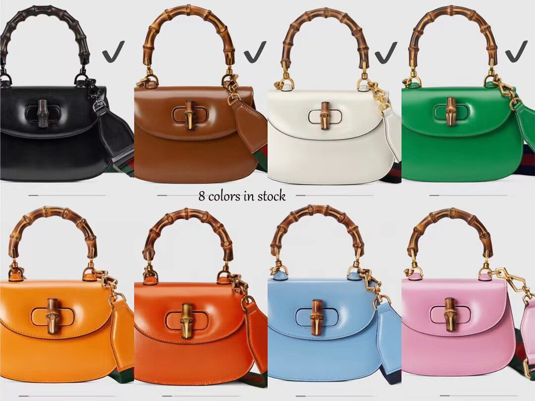 Designer schoudertassen Dames Bamboe knooptassen volledig lederen crossbody perfecte kleine handtassen verstelbare riem gratis doos