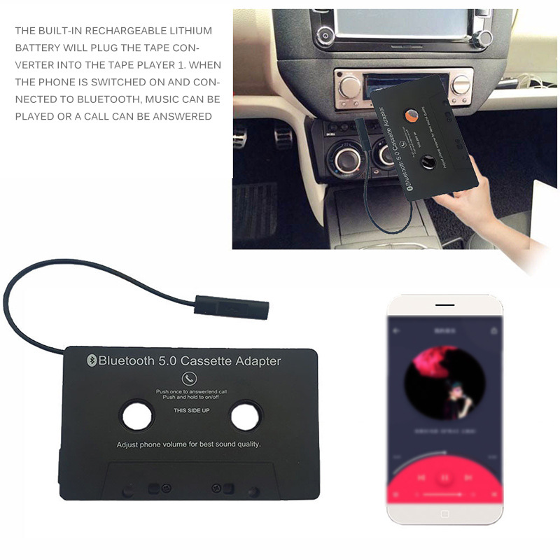 Ładowanie samochodu Bluetooth Tape Converter Old -Tyle Card Pas Pas Pas Play