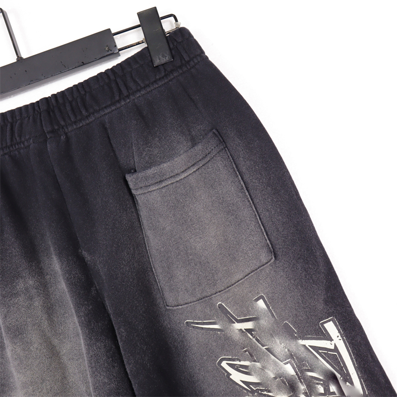Мужские повседневные брюки Дизайнер в стиле хип-хоп Осень-зима с вышивкой Пламенная пара Теплые комбинезоны Спортивные штаны из хлопковой махровой ткани Спорт на открытом воздухе размер S-XL