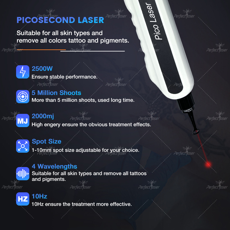 Professionele Picosecond Laser Tattoo Removal Machine 808 Diode Laser Ontharing Apparaat Huidverjonging Schoonheid Apparatuur 4500 w