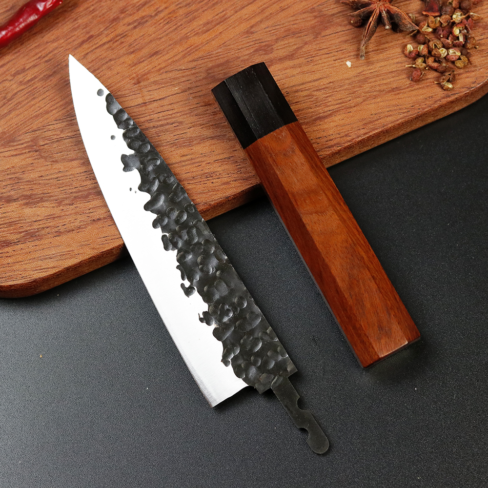 Diy Camp Cuisine High Quality Factory Wholesale Hands Forged Professional Kitchen Vg10 Steel Core Chef Couteau de 6 pouces Couteau artistique Fruit Tatouage Practical Chef Couteau