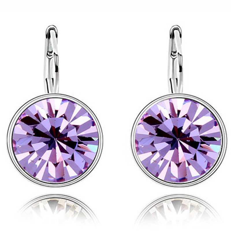 Malanda Merk Kleurrijke Ronde Bella Crystal Stud Oorbellen Voor Vrouwen Kristallen Uit TWAROVSKI Fashion Oorbellen bruiloft Sieraden Nieuwe H1316R