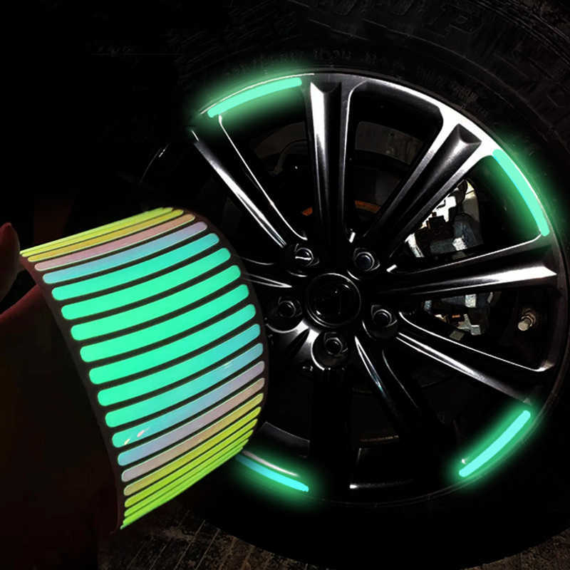 New Car Wheel Hub Reflective Sticker Decorative Strips For  Golf 4 5 7 6 Chevrolet Cruze Honda Civic Accord 2023