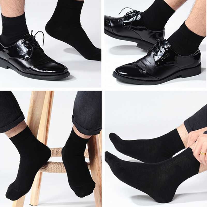 Chaussettes pour hommes es / Chaussettes pour hommes Polyester Coton Moyen Tube Chaussettes D'été Mince Couleur Unie Respirant Hommes D'affaires Chaussettes Hommes