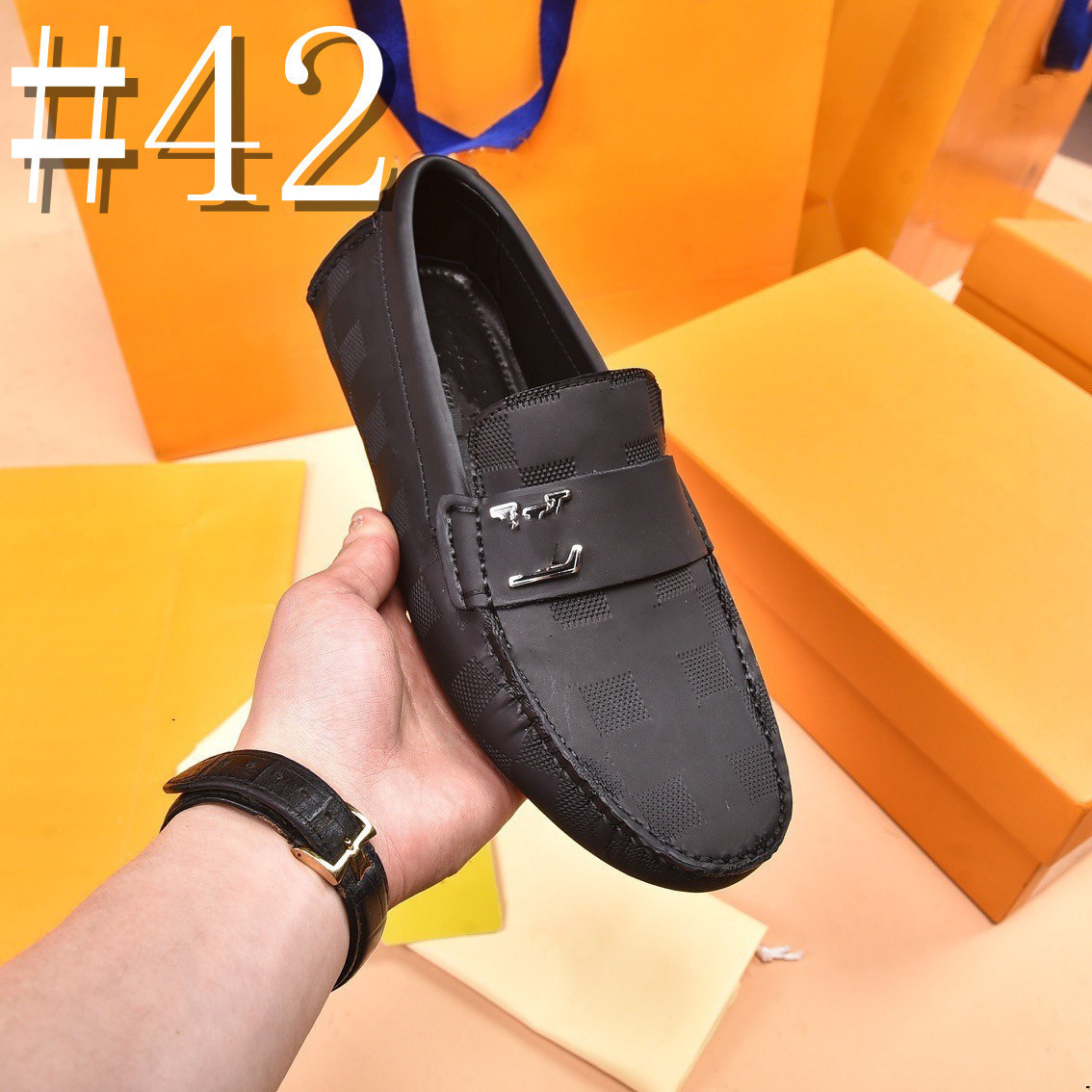41-80model 2023 Yaz Yeni Tasarımcı Erkekler Tuval Tekne Ayakkabı Moda Nefes Alabilir Yumuşak Sürüş Ayakkabıları Lüks Marka Sıradan Lightweigh Slip Big Boyut 46