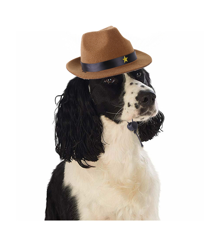 Dog Apparel Funny Pet caps Costume Apparel Accessories Cowboy Hats with Adjustable Elastic Chin Strap hat LT358