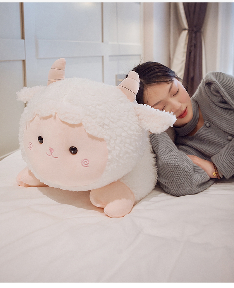 Little Lamb Plush Toy Girl Sleeps Long Large Dollon Bed Pillow Girl Doll Sheep with Hugs Gift Decoration 39inch 100cm DY10166