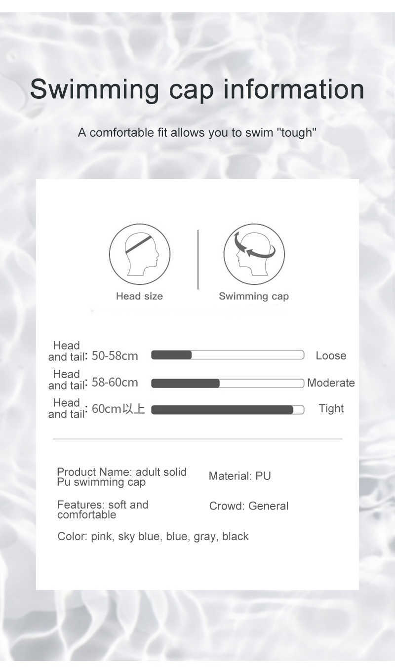 水泳キャップ最新の水泳キャップエラスティック防水PUファブリック耳長い髪のプールハット超薄型入浴キャップドロップシップP230418