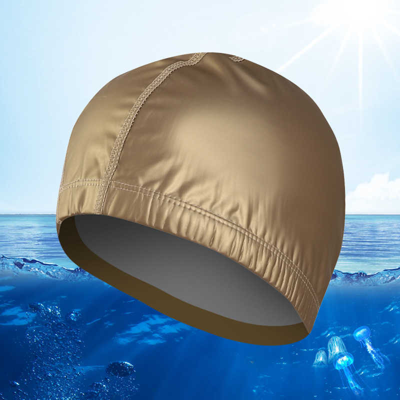 قبعات السباحة للجنسين قبعات السباحة السباحة مرنة مرنة مرونة PU الحجرية الحجم p230509
