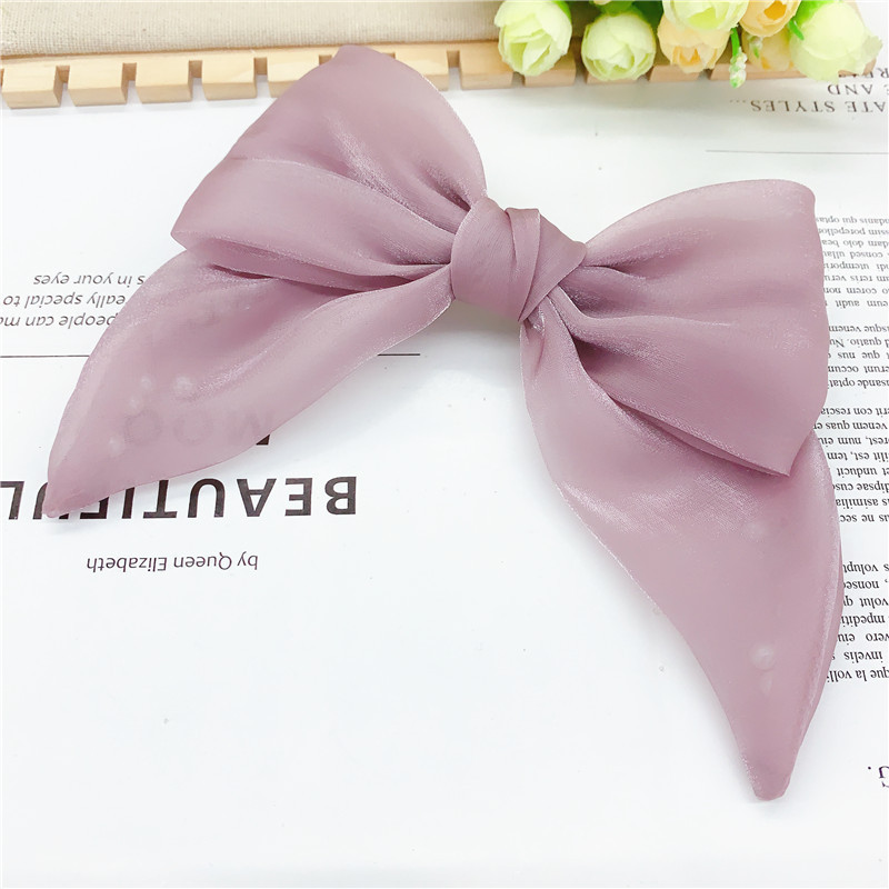 Bow Hairpin Elegant Hair Pin Vintage Top Clip Spring Clip Headband With Clips Retro Layer Butterfly Bow For Women Ribbon Simple