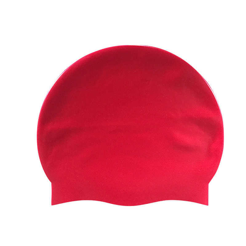 Gorros de natación Gorro de natación de silicona para mujeres y hombres, impermeable, deportes para adultos, protección para los oídos de alta elasticidad, gorro para piscina P230418