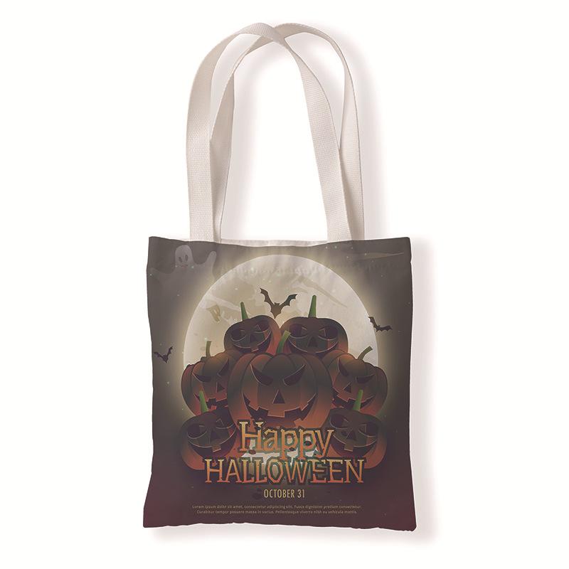 Geschenkomschakeling canvas tas Halloween mode enkele schouderliteratuur en kunstomgeving bescherming boodschappentassen vrijetijdspocker verandert pompoen