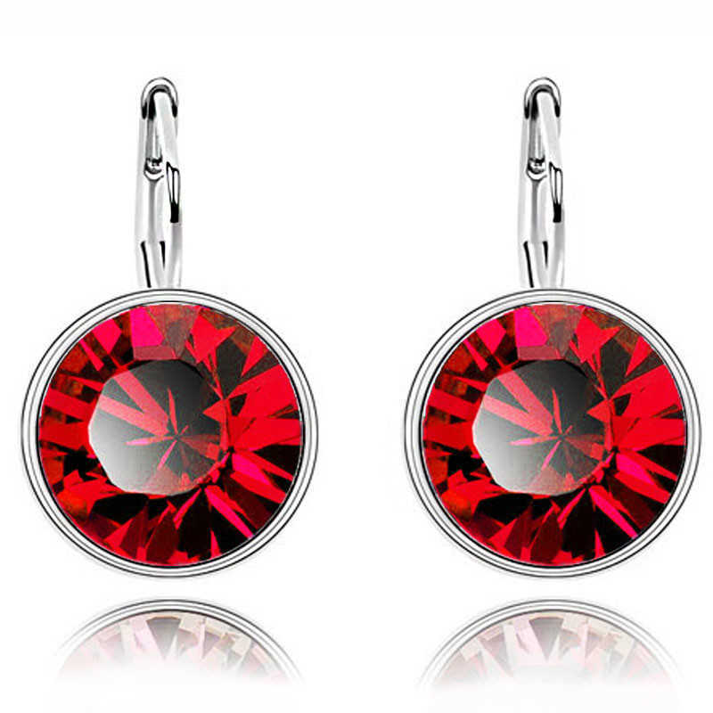 Malanda Merk Kleurrijke Ronde Bella Crystal Stud Oorbellen Voor Vrouwen Kristallen Uit TWAROVSKI Fashion Oorbellen bruiloft Sieraden Nieuwe H1316R