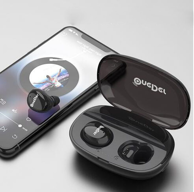 ORIGINAL ONEDER W12 Bluetooth 5.0 EARPHONES Trådlösa öronsnäckor Touch Control Sport i Ear Stereo Cordless Headset för Android iOS Mobiltelefon Max Sumsang Xiaomi