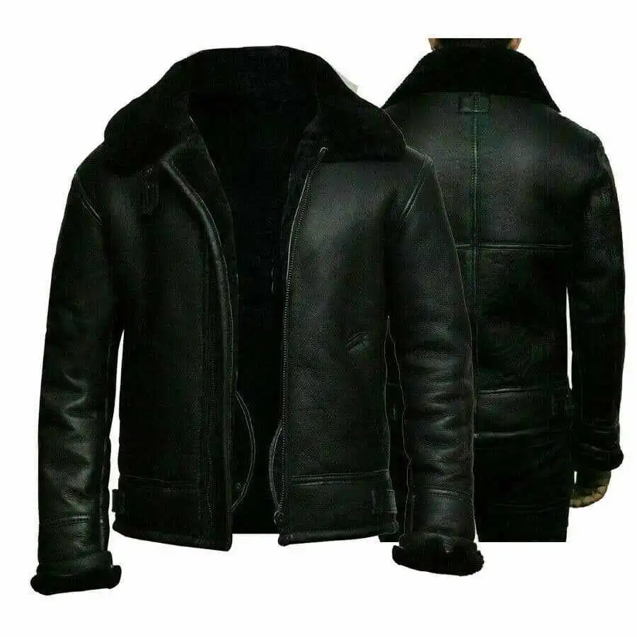 Veste d'hiver en cuir Pu pour hommes, manteaux à col en fausse fourrure, épais et chaud, veste de moto pour hommes, nouvelle mode, manteau en cuir coupe-vent pour hommes