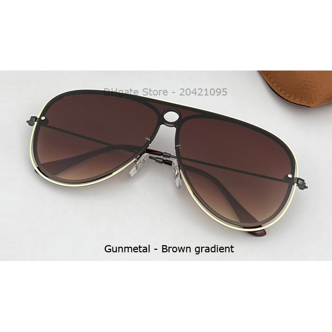 Mode AAAA-Qualität übergroße Sonnenbrille für Männer Frauen Metall Luftfahrt Sonnenbrille Vintage Farbverlauf UV-Schutz GAFAS Marke Des216I