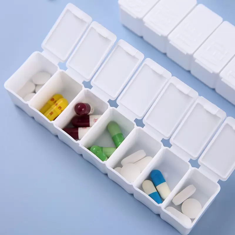 7 siatków domowe pigułki na pigułki pudełkowe cotygodniowe medycyny organizator kontenerów kontener Tablet Dozownik niezależny sieć
