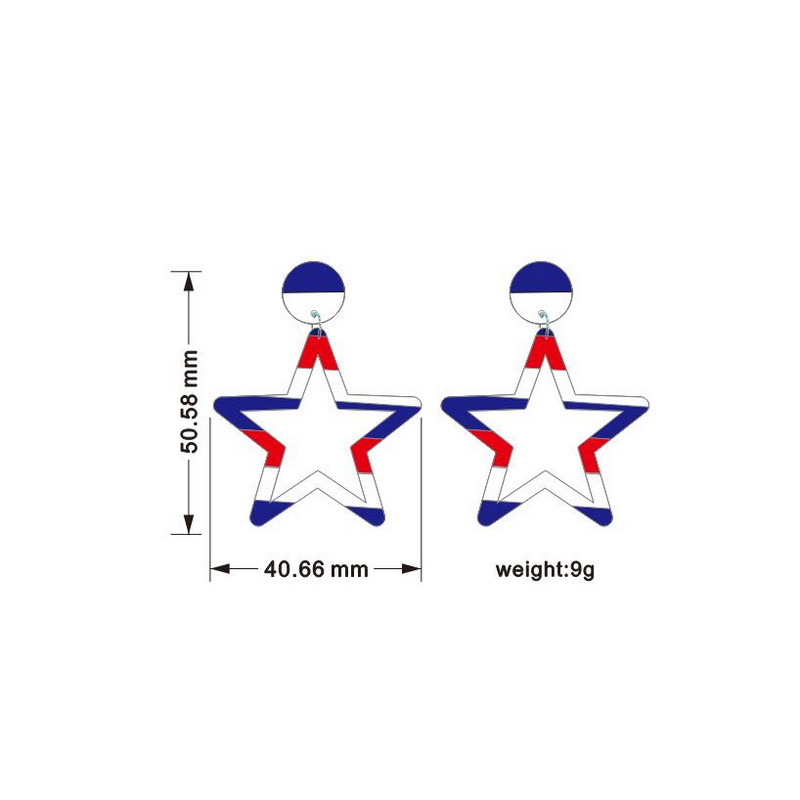 愛国的なダングルイヤリンググリッターレッドホワイトブルーUSAスターハートアメリカンフラッグイヤリング独立記念日7月4日イヤリングスタッド