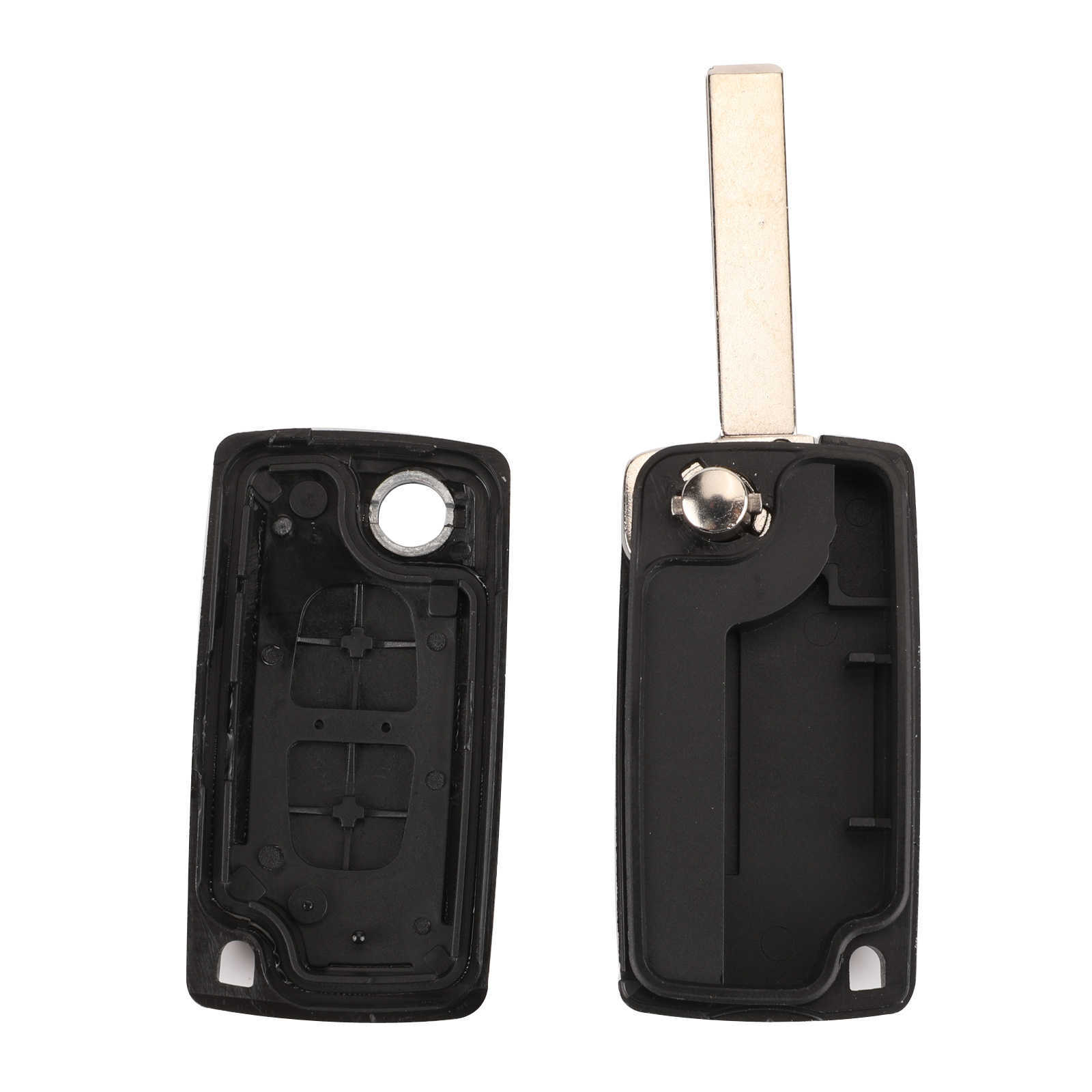 Jingyuqin Flip Remote Car Key Fob Shell For Peugeot 206 207 208 2008 307 308 3008 407 508 5008 Citroen C 2 C3 C4 Picasso C5 C6