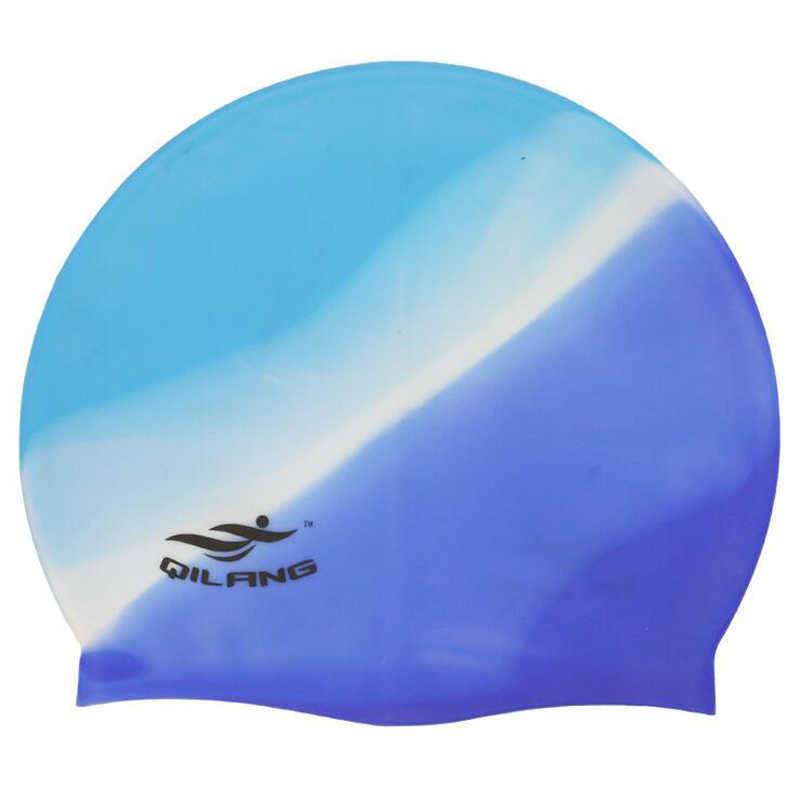 Bonnets de bain femmes hommes dames arc-en-ciel coloré étanche silicone oreille longue protection des cheveux natation piscine bonnet de bain maillots de bain chapeaux pour adultes P230418