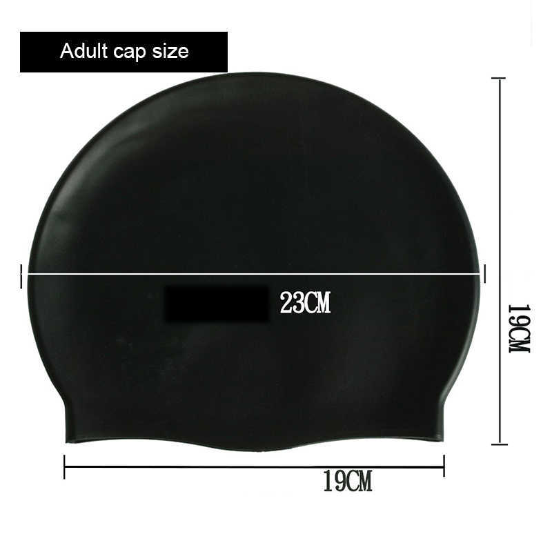 Swimming caps Swimming Cap Silicone Women Men Waterproof Adult Sports High Elastic Ear Protection Swim Pool Hat P230418