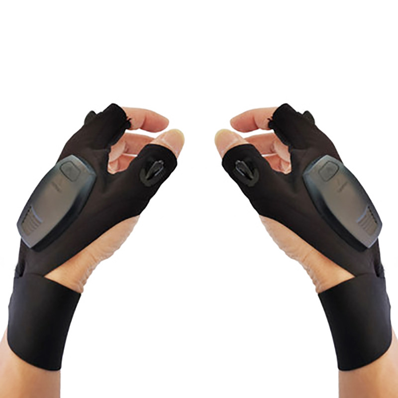 Autoreparatiesets Oplaadbare zaklamphandschoenen Universele vingerloze handschoenen LED-verlichting Reparatie vingerlamp voor buiten Nachtvissen Camping Wandelen Tool