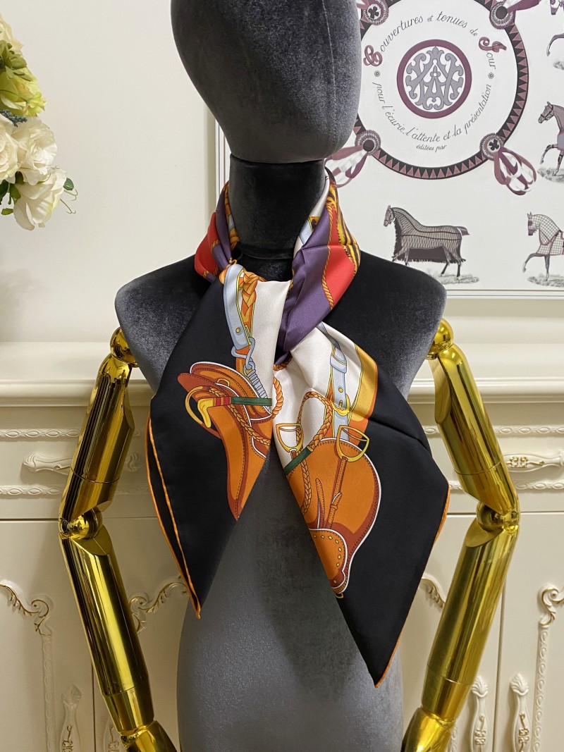 Женский квадратный шарф, шаль из 100% шелка, материал черного цвета с буквами пинты и узором тигра, размер 90-90 см