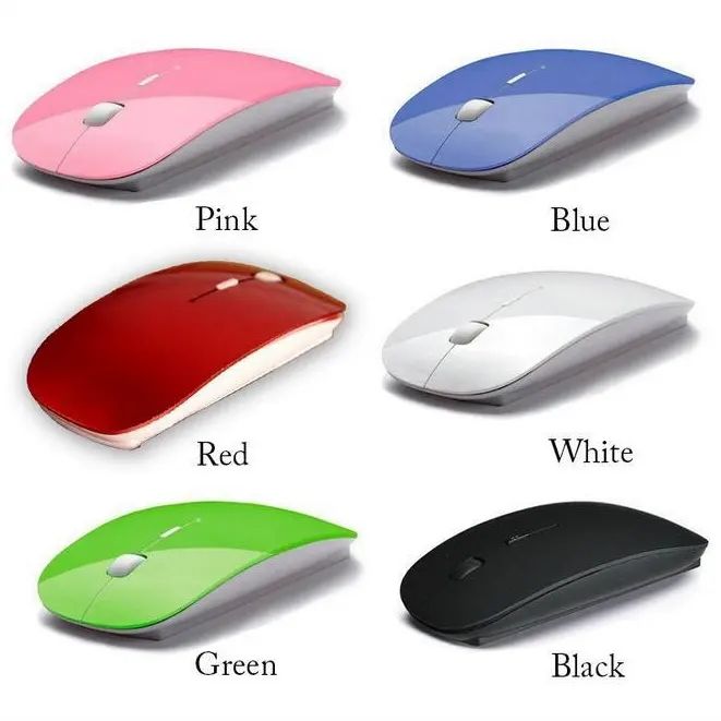 USB Optical Wireless Computer Mice 2.4G Receiver Super Slim Mouse For PC Laptop