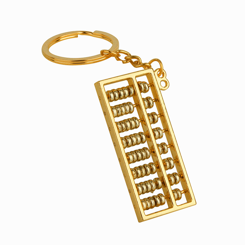 Yaratıcı Simülasyon Mini Abacus Keychain Metal Araba Anahtarlık Bagaj Dekorasyon Kolye Keyasyon Hediyesi Anahtar Zincirler