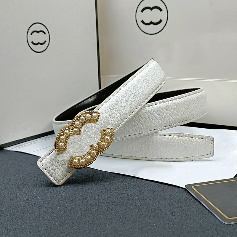 Designer-Gürtel für Damen, Herrengürtel, luxuriöser klassischer Gürtel, Nadelschnalle, goldener Schnallenkopf mit Perlen, Breite 2,5 cm, Größe 95–115 cm, neuer Modetrend
