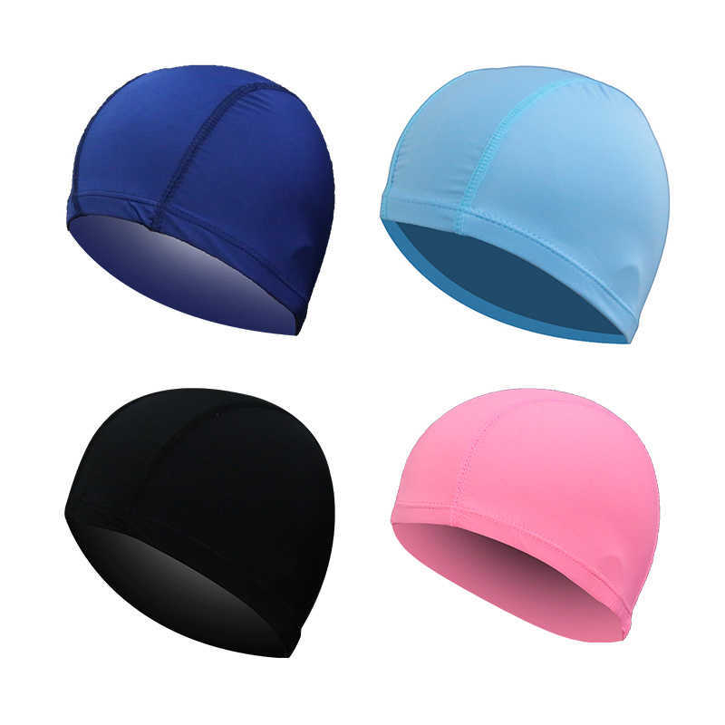 Swimming caps Men Women Swimming Caps Breathable Swimming cap Waterproof Plus Size Colorful Adult Long Hair Sports High Elastic Swim Pool Hat P230418