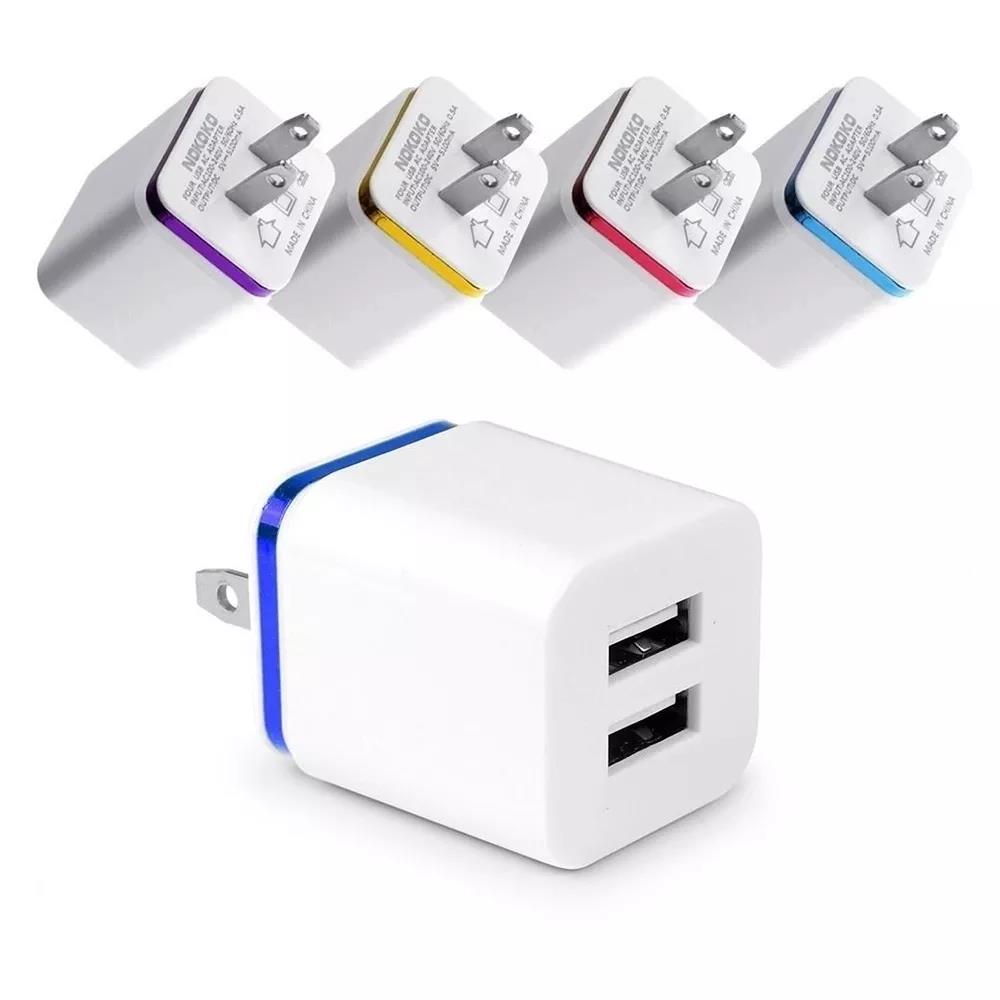 2.1A Mini Dual Port USB Wall Charger Universal för iPhone Samsung