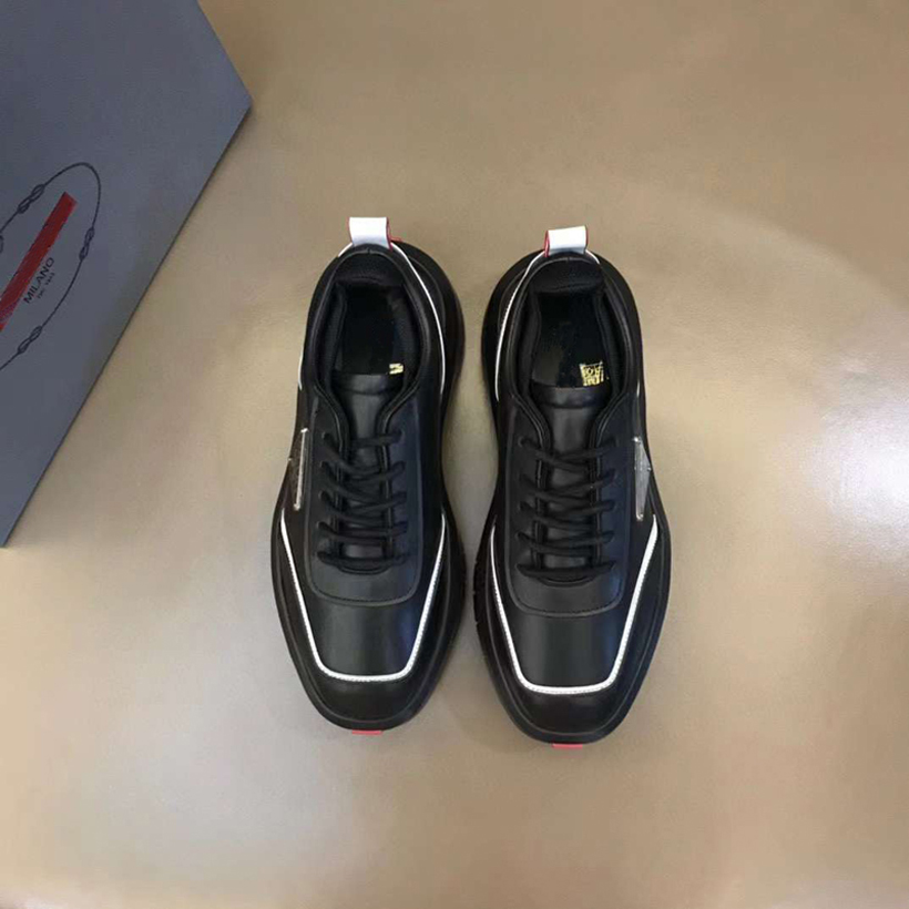 Famous Men's Macro Casual Shoes Platform Running Sneakers Italy Classic Elastic Band Low Tops Black White Leather Designer Increased Ideas Athletic Shoes Box EU 38-45