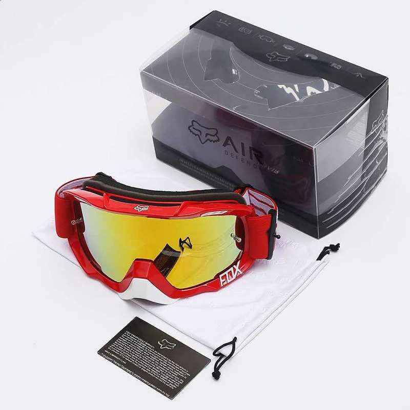 Lunettes d'extérieur Foxs Lunettes de cyclisme Lunettes tout-terrain Lunettes de soleil de moto Masque de vélo de montagne universel Protection contre le vent Lunettes de ski 231118