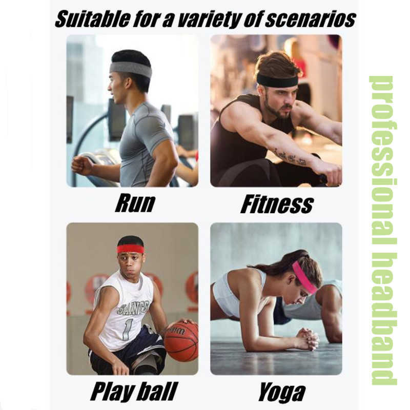 Headbands Unisex Sport Cotton Sweatband Headband for Men Women Yoga Hairband Gym Stretch Head Bands Strong Elastic Fitness Basketball Band Y23