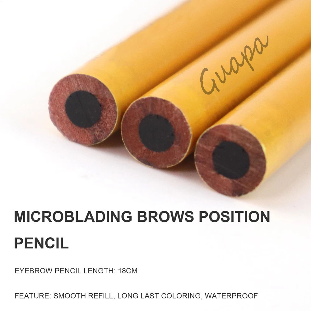 Eyebrow Enhancers Black Eyebrow Pencil Microblading Long Last Color Brows Line Design Pen with Accurate Scale For Professional Makeup Pencil 231118