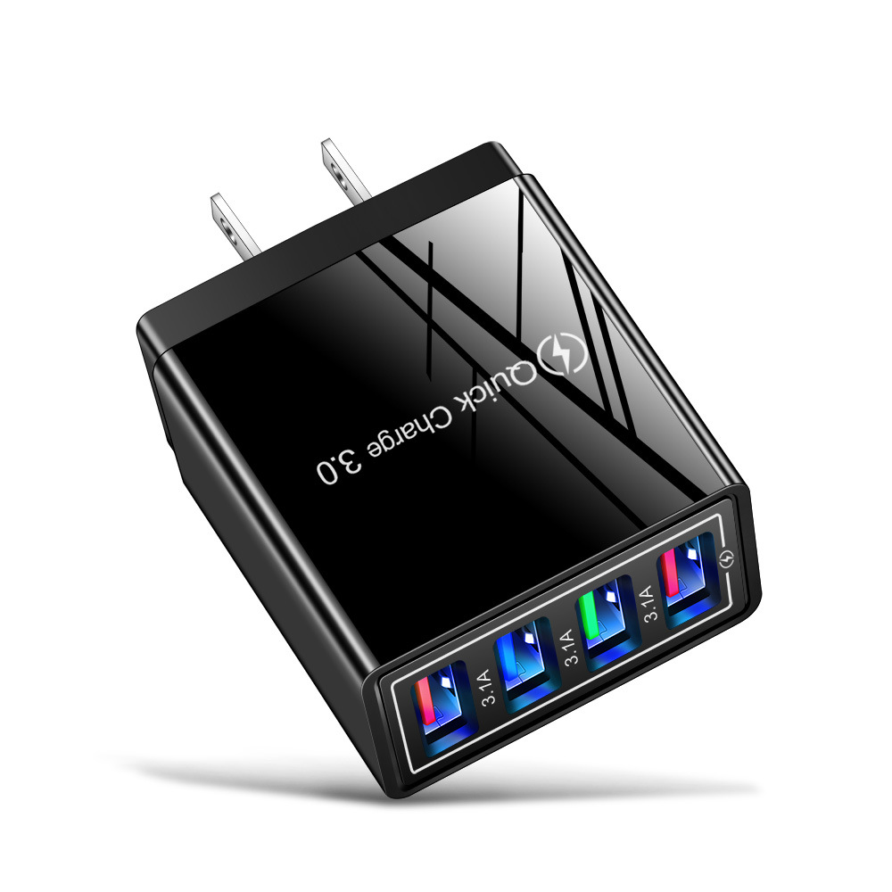 5V3A 빠른 전력 어댑터 USB 케이블 4USB 포트 적응 형 벽 충전기 스마트 충전 여행 유니버설 EU US OPP 팩 최고 품질